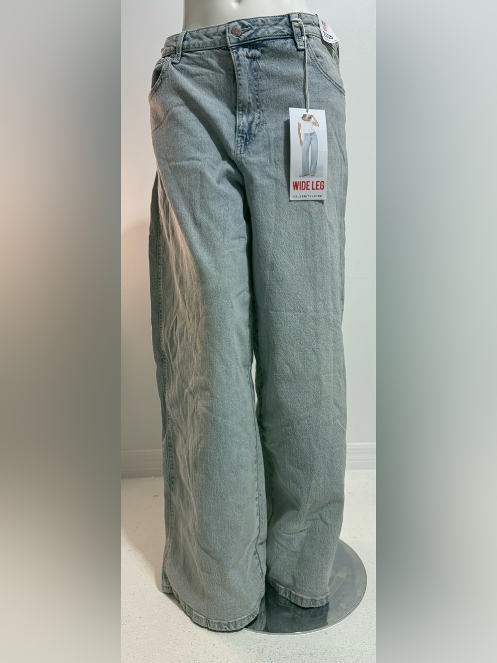 Celebrity Pink Wide Leg Jeans in Faded Gray